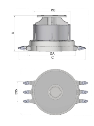 Hydro magnet UtilMAX A.T.I.B. AM 105 ID -  Hidromagnet fix cu dinti  - excavator 17-25 t. de vanzare