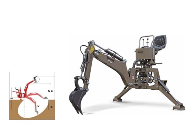 Brat Excavator Enorossi Retroexcavator fix EBF 230 cu articulatie centrala  de vanzare