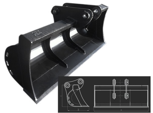 Cupa buldoexcavator UtilMAX Cupa taluzare 1500 mm  - Buldoexcavator JCB - Promotie de vanzare