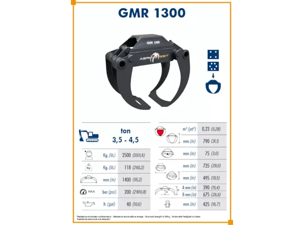  Agriforest GMR1300 -- miniexcavatoare 3.5 - 4.5 t. -- de vanzare