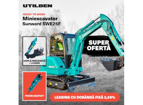 Miniexcavator SUNWARD SWE 25F + PICON GRATUIT de vanzare