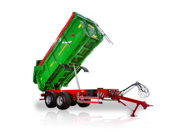 Remorca Agricola ROMSAN R160TAHKP4-LONG - TANDEM BENA TIP U 18t, basculare spate, frana pe aer, axa viratoare (R180TAHK) de vanzare
