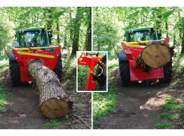 Troliu forestier RABAUD Graifer transport lemne Xylotrak -- Tractor 70 - 150 Cp de vanzare