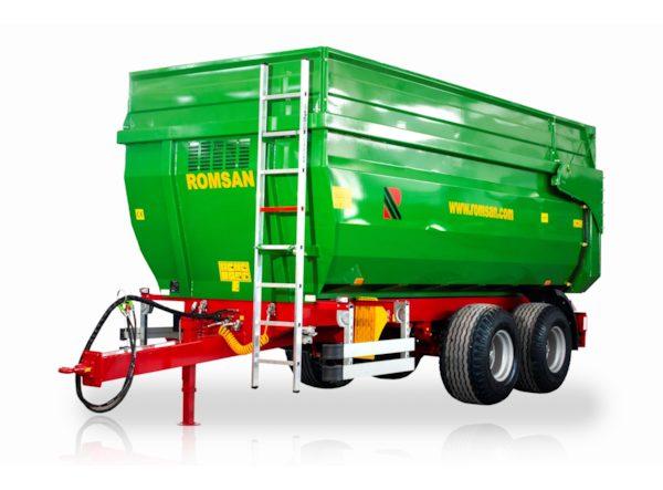 Remorca Agricola ROMSAN R120TAHKP4-TANDEM BENA TIP U 12t, basculare spate, frana pe aer de vanzare