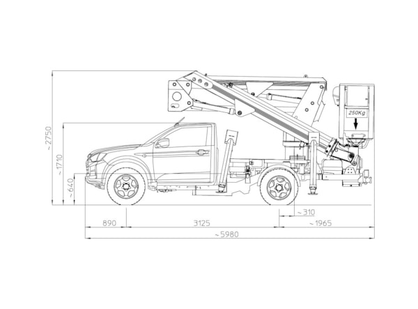 Nacela Autosasiu Multitel MXE 130 Autosasiu ISUZU 4X4  de vanzare