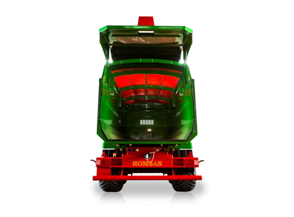 Remorca Agricola ROMSAN R160TAHKP4-LONG - TANDEM BENA TIP U 18t, basculare spate, frana pe aer, axa viratoare (R180TAHK) de vanzare