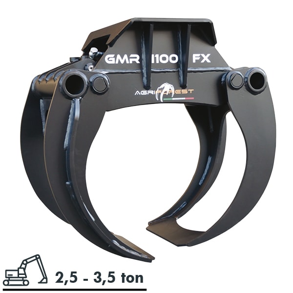 Graifere busteni GMR 1050 FX -- PRINDERE RIGIDA -- miniexcavatoare 1,8 - 2.5 t