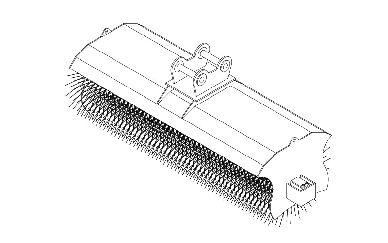 Perii / Maturatoare stradala SPZ18A - pentru midiexcavator 5 - 9 t.