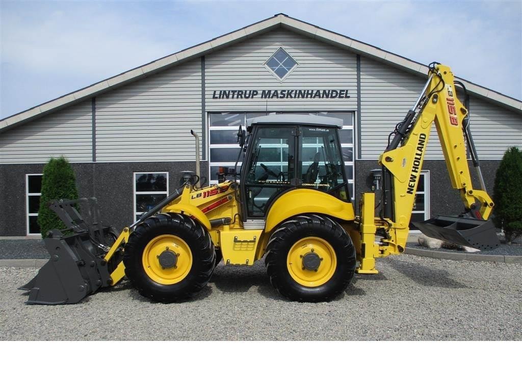 Piese Buldoexcavator New Holland LB 115 B Med Skovlpakke Og Hurtigskift ...