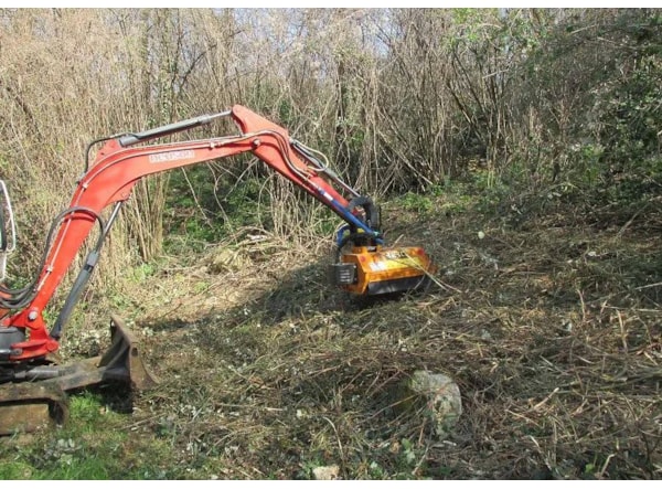 Tocator vegetatie - excavator Berti GKR/SB 80 - excavator 2.5 - 4 tone de vanzare