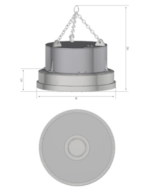 Hydro magnet UtilMAX A.T.I.B. AM 105 IC -  Hidromagnet cu lanturi - excavator 17 - 25 t. de vanzare