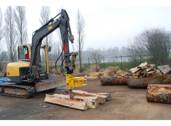 Despicator de lemne RABAUD  FRH 1012 -- excavator 4 - 10 t. de vanzare