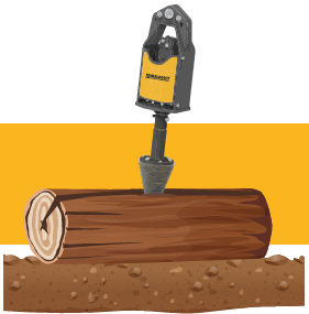 Despicator de lemne MALAGUTI V8 + Cap despicator conic -- Excavator 10 - 15 t. -- de vanzare